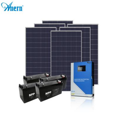 China Anern Complete Home Solar Kit 3000w Solar System Installment Solar System for sale