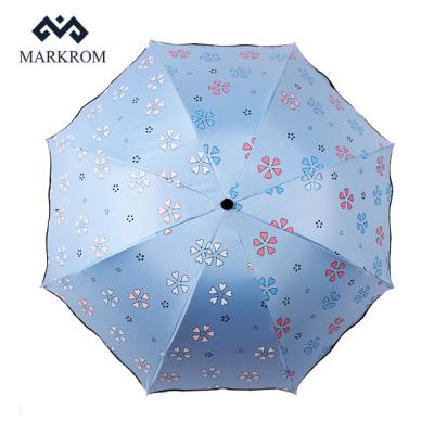 China 2021 Best-selling Folding Magic Changing Color When Wet Woman's Umbrella for sale