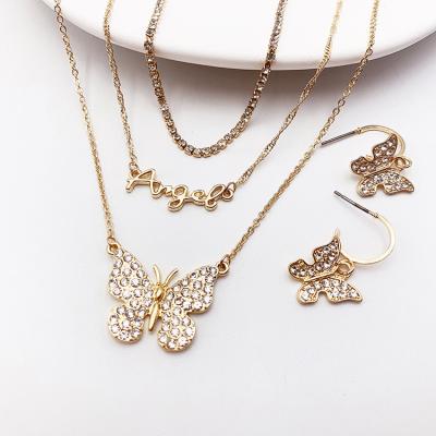 China High Quality Jewelry Set Earrings Pendant Necklaces Set Cheap High Quality Luxury Brand Women Jewelry Paror Plated Jewelry Set for sale