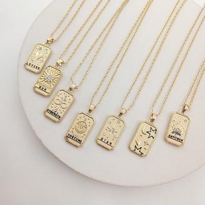 China Vintage six star brand CLASSIC acute square clavicle chain antique gold coin temperament full of flexible neck chain necklace for sale