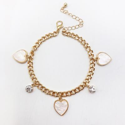 China China Factory Direct Sales High Quality Fashion Lovers Jewelry Gold Metal Bracelet Adjustable Portable Ankle Chain Bracelet for sale