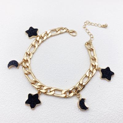 China High quality price optimization fashion jewelry gold plated female cute star pendant charm portable bracelet for sale