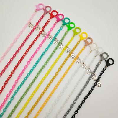 China Fashion Acrylic Sunglasses Chain Strap Masking Facemask Lanyard Chain For Women for sale