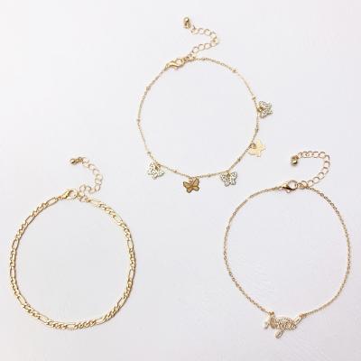 China High quality hot selling products fashion personalized anklet chain jewelry ladies sets simple and portable anklet for sale