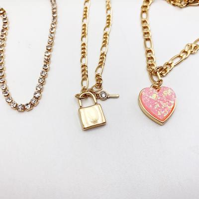 China High quality China factory direct sales various styles anklet women's foot lock heart-shaped anklet chain jewelry for sale