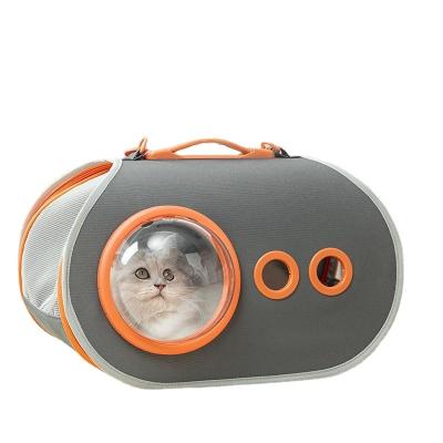 China 2022 Viable New Design Pet Carrier Carrying Bag For Cats Dog Breathable Small Backpack Travel Space Capsule Cage for sale