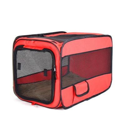 China Promotional Manufacturers Car Pet Cage Breathable Folding Large Pet Cat Cage Transport Dog Cage for sale