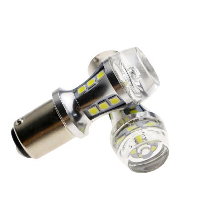 China Aluminum+pc 18 Super Bright White Led 3030SMD 1156 P21W BA15S Auto Car Front Rear Turn Signal Lights for sale