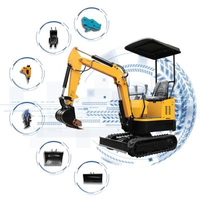 China Garment Shops Best Price 1 Ton Chinese Excavators Digger Hydraulic Small /Mini/Micro Excavator Machine Parts For Sale for sale