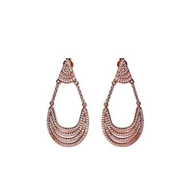 China Pink Drop Earrings 6.63G Square Around China Manufacturer High Quality Fine Jewelry Luxury Drop Earrings for sale