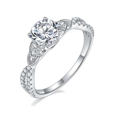 China Fine Halo CLASSIC Moissanite Diamond Rings For Women Men from Sterling Silver Rings High Quality S925 Jewelry for sale