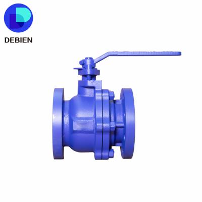 China DEBIEN API DIN General Sanitary Industry Flow Control Precision Cast Iron Carbon Steel Ductile Lockable Flanged Ball Valves for sale