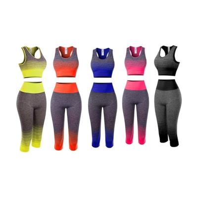 China Breathable 2 Piece Fitness Yoga Wear , Women Sports Clothes Active Fitness Gym Workout Wear Set for sale