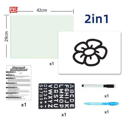 China Fluorescent Creative Paint Toy Preschool Toys Play Set Of Plastic Children's Drawing Board for sale