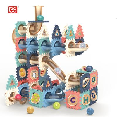 China DIY TOY 194 Pcs Free Assembling Brick Educational Toys Set Plastic Maze Ball Design Building Block Toy for sale