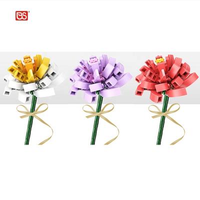 China The bouquet of ABS 84pcs Camellia Self-Assemble Block Toys Sembo of DIY TOY Plastic building block toys for sale