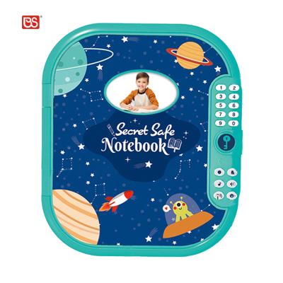 China Passcode Educational Lock Toy Two Colors Multiple Function Smart Notebook With Bulit In Music Creative Game Notebook Educational Toys for sale