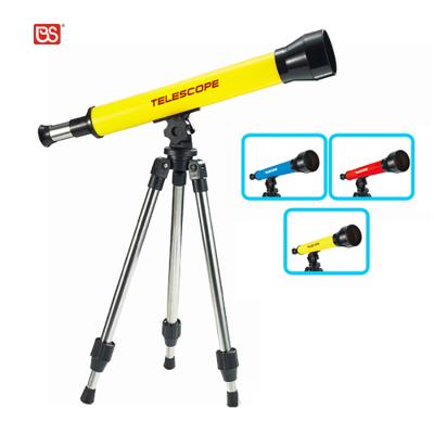 China Kids Learn Blue/Red/Yellow Plastic Rod Toys Game Educational Science Lab Toys 30X 40cm Astronomical Kids Telescope Toy for sale