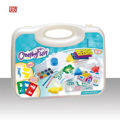 China Kids Drawing Color Set Diy Painting Toolkit Plastic Hot Selling Stencils Drawing Set for sale