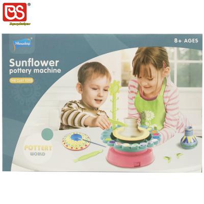 China Children Interactive Toy Ceramic Sunflower Mini Pottery Wheel Machine 200703966 for sale