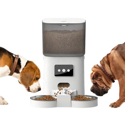 China Automatic Pet Driver Tuya Dog Cat Double Bowl Pet Driver Wifi Mobile Phone Smart App Remote Control Chip With 6L for sale