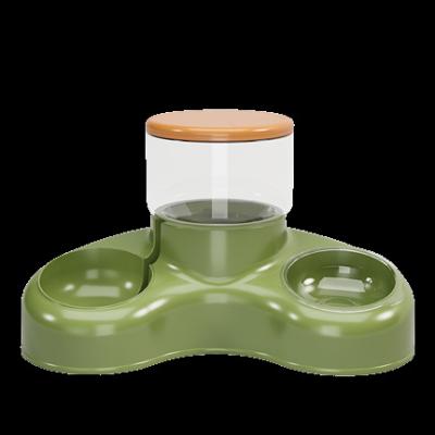 China Large Automatic Plastic Pet Dog Feeder Drinking Station Dog Food Bowl Pets Water Dispenser for sale