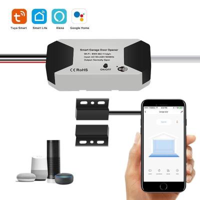 China Smart Garage Gate Door Controller Tuya Wifi Intelligent Automatic Remote Works With Alexa Assistant Google for sale