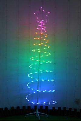 China Smart Christmas Tree Lights Lighted Spiral Christmas Tree Set Wi-Fi Smart Fairy Lights Ourtdoor Garden Decor for sale