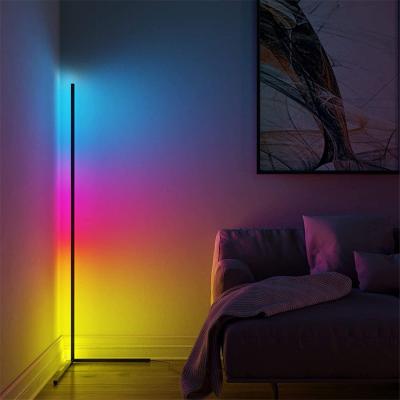 China Smart Floor Lamp RGBW Corner Ambience Light Bedroom Music Sysc Moden Stand Lamp for sale