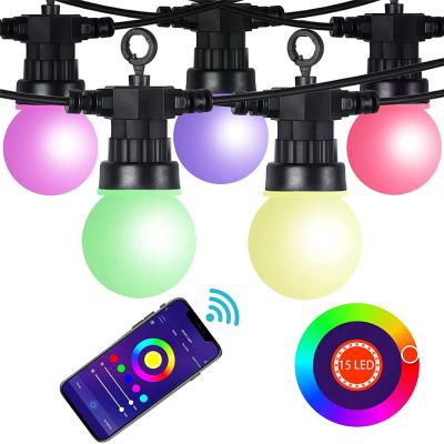 China Smart Patio Light Outdoor String Light Christmas Festoon Lights Holiday Decor G50 for sale