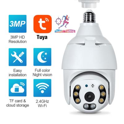 China 2MP WIFI E27 Lamp Bulb IP Camera Night Vision PTZ Security Camera CCTV Video Surveillance work with Tuya Smart Life_copy for sale