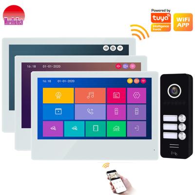 China Video door bell app remote unlock door phone two way talking door intercom touch screen intercom system for sale