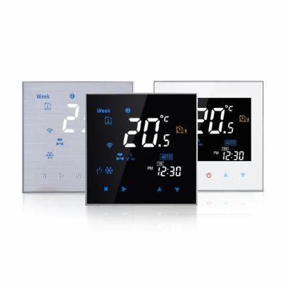 China Digital fan coil thermostat LCD touch screen wireless WiFi smart thermostat for HVAC for sale