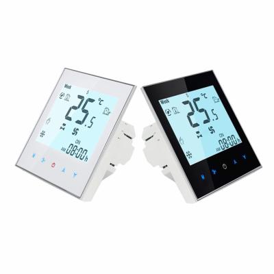 China Fan Coil Thermostat Digital Programmable Thermostat Indoor HVAC Wireless Wifi Controller for sale