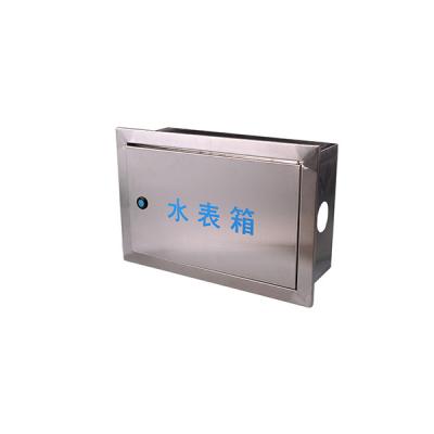 China Electric Power Transmission Single and double water meter box 201 stainless steel round lock concealed electric box thickened water meter box for sale