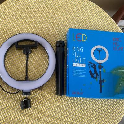 China PORTABLE LED Ring Light 8 Inch Dimmable LED Photo Tripod Photographic Stand and Phone Holder for sale