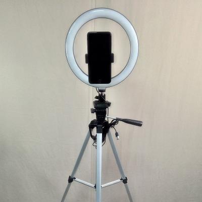 China Professional Tripod 330A Portable Camera / Hot Selling Professional Lightweight Tripod Mobile Phone Tripod With 10 Inch LED Ring Light for sale