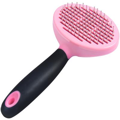 China Cat Hair Brush Pet Grooming Needle Dog Pet Hair Comb Stainless Steel Healthy Safe Self-cleaning Brush Viable Self-cleaning Tools for sale