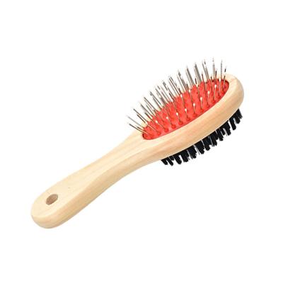 China Viable Cat Brush for Shedding and Grooming Self Cleaning Dog Grooming Brush Pet Wooden Comb for Kitten Puppy Massage Removes Loose Fur for sale