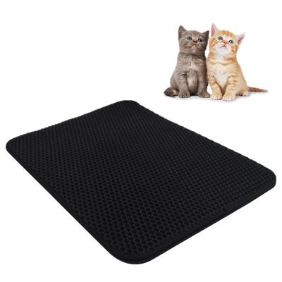 China Multi-Use Double-Layer EVA Waterproof Cat Mat Waterproof Food Feeding Pets Pad Cat Litter Box High Quality Dog Durable Pet Mat Washable for sale