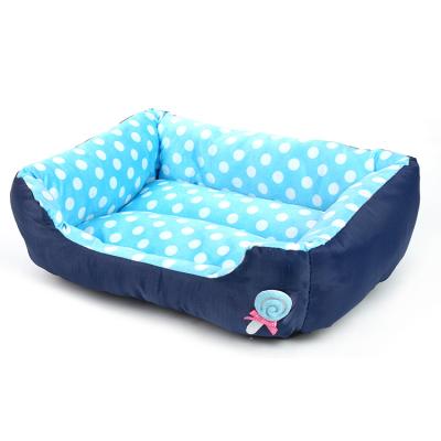 China Oxford Cloth Pet Bed Soothing Soft Plush Self Heating Comfortable Cat Dog Beds Washable Cotton Sleeping Sofa With Anti-skid Waterproof Bottom for sale