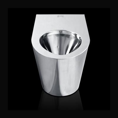 China Double-Flow Dual Stainless Steel Toilet For Homes Bathroom European WC One Piece Toilet Bowl for sale