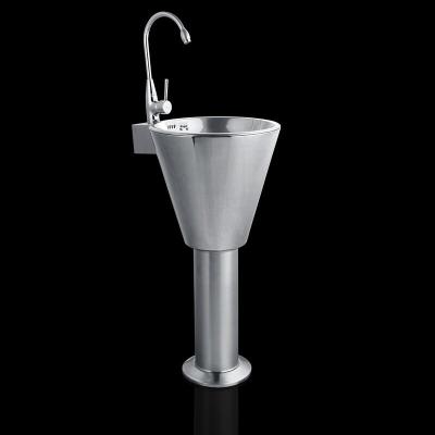 China Modern Stainless Steel Hand Wash Basin SS Outdoor Wash Basin Floor Standing Wash Basin for sale