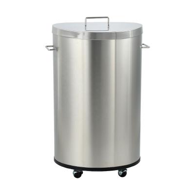 China Stocked Outdoor Street Trash Can 304 Stainless Steel Garbage Bins Price for sale