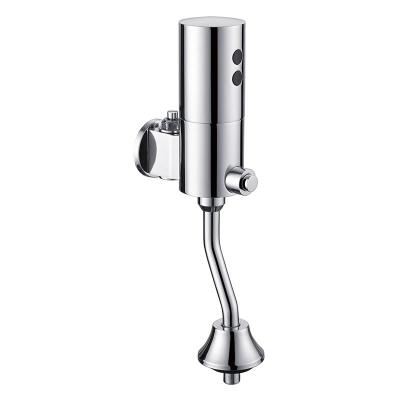 China Modern Outdoor Infrared One Piece Urinal Flush Fixture Urinal Sensor Chrome Drain Valve for sale