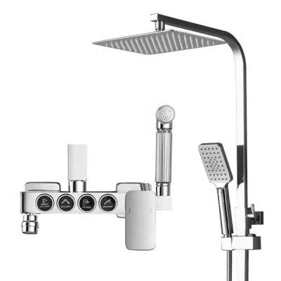 China Faucets Bath Faucet Thermostatic Shower Sets New Design Luxury Bathroom Body Space Rainfall Showers Faucet for sale