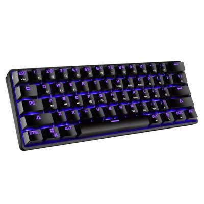 China factory wholesale Anti-ghosting keyboard switches mechanical 61 keys mechanical keyboard RGB led backlit mechanical gaming keyboard for sale