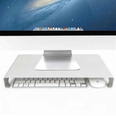 China Aluminum Alloy+Silicone Grand Roc Monitor Holder Computer Riser Aluminum Monitor Stand Desktop Portable Monitor Stand for sale