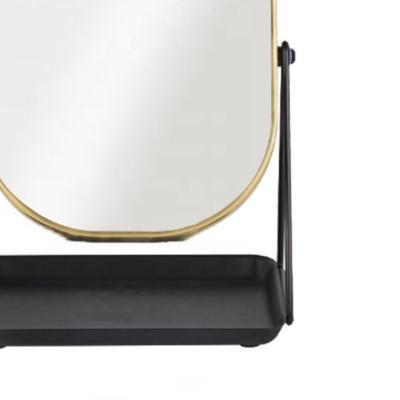 China Black Professional Makeup Mirror Magnifying Table Mirror And Oval Table Table Mirror For Dressing for sale