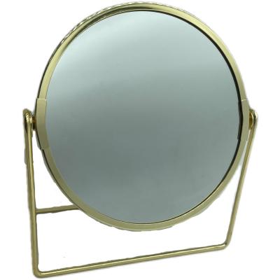 China Magnification 1X/3X/5X Magnifying Makeup Mirror Round Table Beauty Vanity Make Up Mirror 360 Degree Rotating Metal Table Makeup Mirror for sale